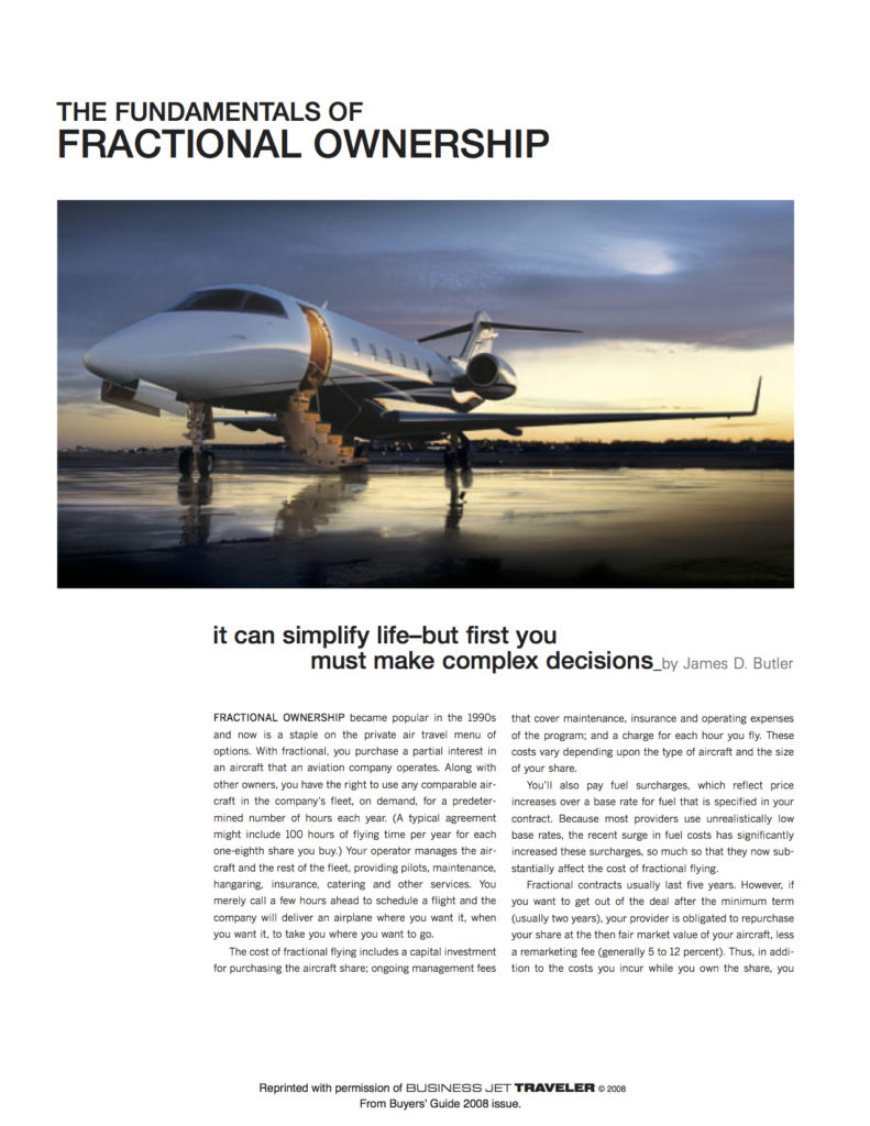 The Fundamentals Of Fractional Ownership - Shaircraft